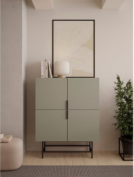 Zielonoszara szafka 100x128 cm Eldia – Marckeric