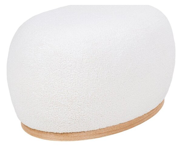 Biały puf z materiału bouclé Manhattan – House Nordic