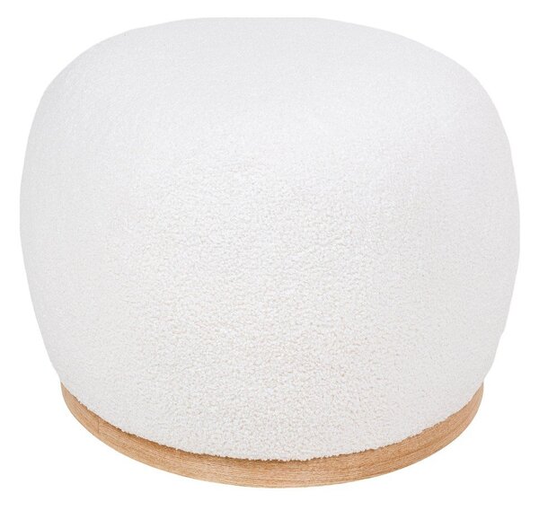Biały puf z materiału bouclé Manhattan – House Nordic