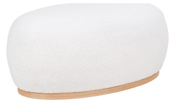 Biały puf z materiału bouclé Manhattan – House Nordic