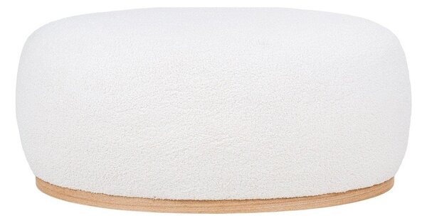 Biały puf z materiału bouclé Manhattan – House Nordic