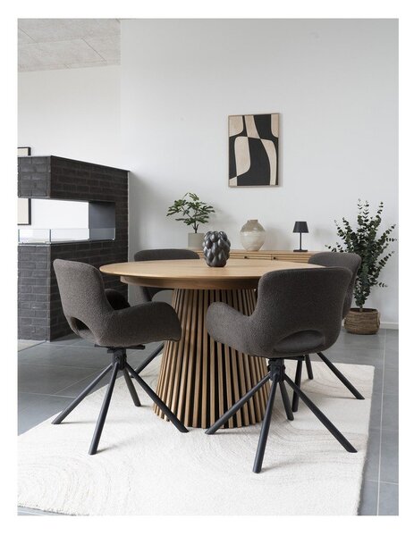Okrągły rozkładany stół z blatem w dekorze dębu ø 120 cm Osaka – House Nordic