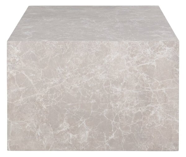 Beżowy stolik w dekorze marmuru 60x80 cm Prague – House Nordic