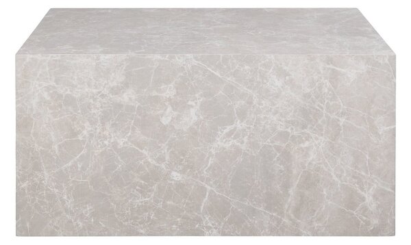 Beżowy stolik w dekorze marmuru 60x80 cm Prague – House Nordic