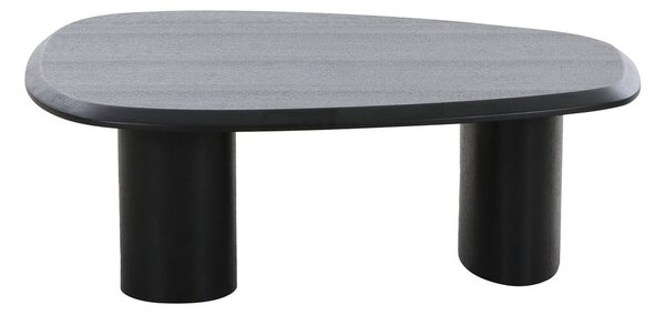 Czarny stolik z blatem w dekorze jesionu 78x96 cm Tirano – House Nordic