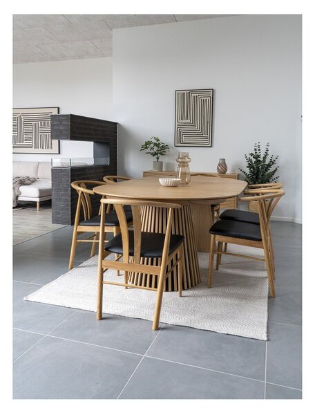 Okrągły rozkładany stół z blatem w dekorze dębu ø 120 cm Osaka – House Nordic