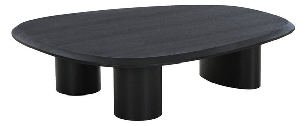 Czarny stolik z blatem w dekorze jesionu 78x96 cm Tirano – House Nordic