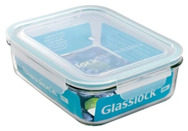 Pojemnik szklany GLASSLOCK MCRB-200 2 L Przezroczysto-niebieski