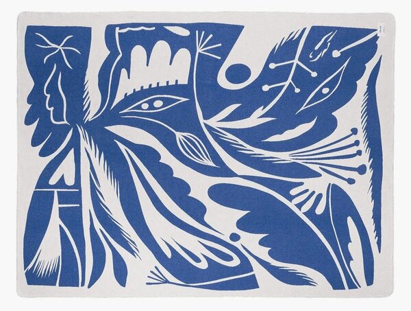Niebieski koc 165x200 cm Lino – noo.ma