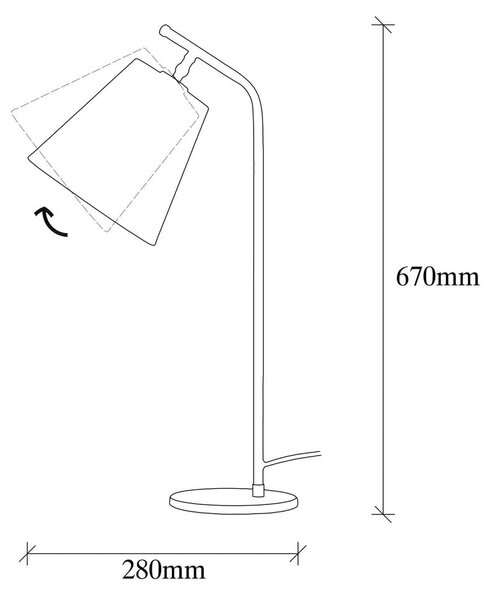 Czarna lampa stołowa z tekstylnym kloszem (wysokość 67 cm) Salihini – Opviq lights