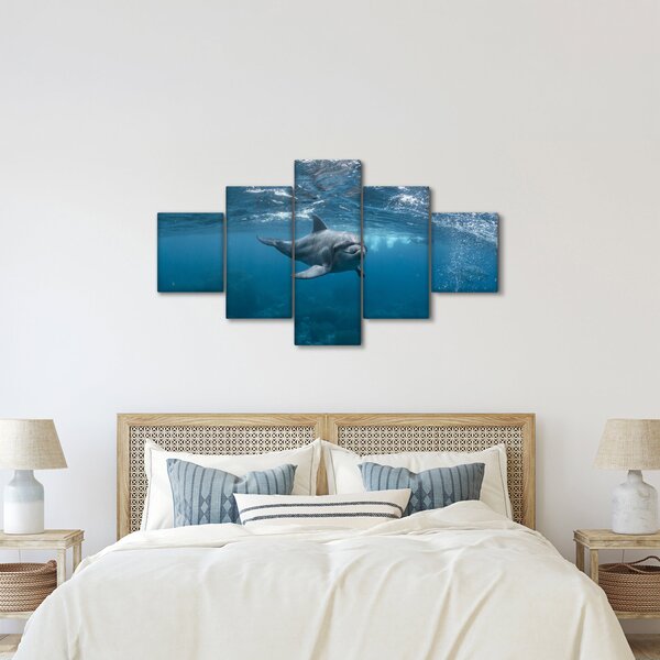 Obraz - Delfin pod wodą (125x70 cm)