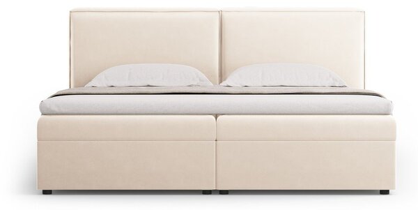 Kremowe łóżko boxspring ze schowkiem 160x200 cm Arendal – Cosmopolitan Design
