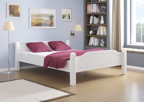 Łóżko drewniane Argento : Rozmiar - 90x200, Rodzaj drewna - Sosna, Wybarwienie drewna - Sosna biała