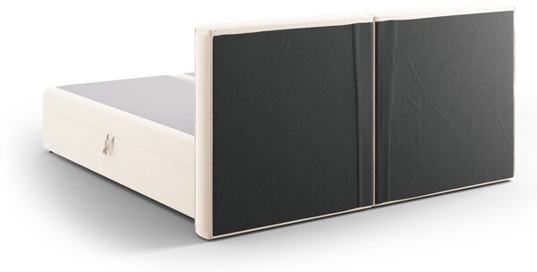 Kremowe łóżko boxspring ze schowkiem 160x200 cm Arendal – Cosmopolitan Design