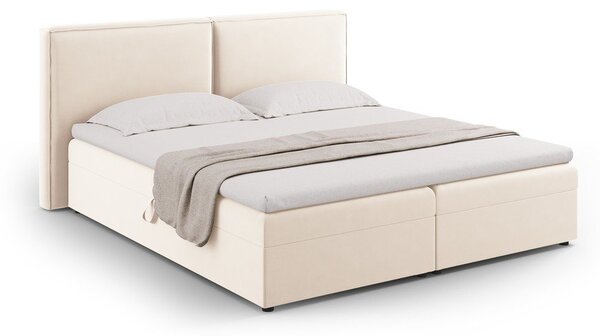 Kremowe łóżko boxspring ze schowkiem 160x200 cm Arendal – Cosmopolitan Design