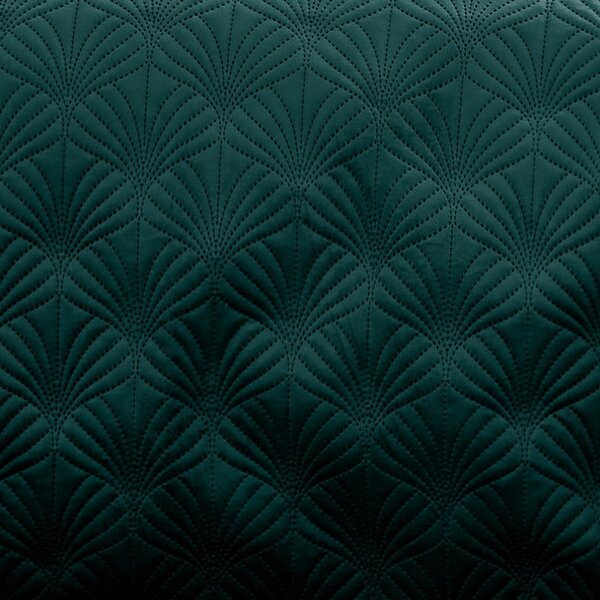 Zielona narzuta pikowana 220x230 cm Art Deco Pearl – Catherine Lansfield