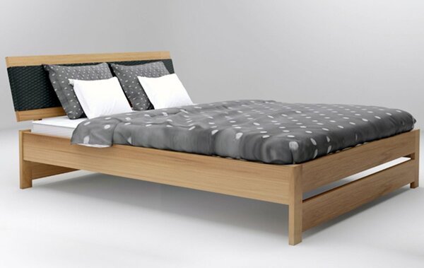Łóżko drewniane Nevada : Rozmiar - 90x200, Pojemnik na pościel - Nie, Rodzaj drewna - Dąb, Wybarwienie drewna - Dąb naturalny