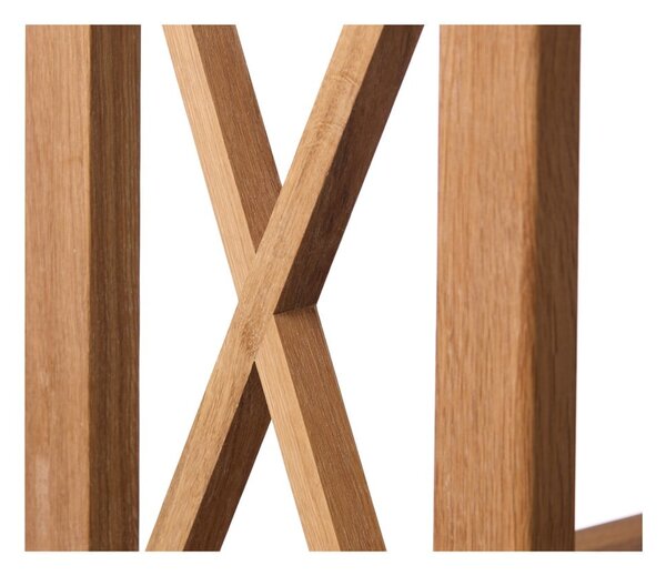 Regał z litego drewna dębowego w naturalnym kolorze 70x124 cm X-Shelf – Unique Furniture