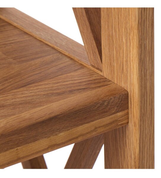 Regał z litego drewna dębowego w naturalnym kolorze 70x124 cm X-Shelf – Unique Furniture