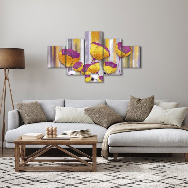 Obraz - Ilustracja kwiatów (125x70 cm)