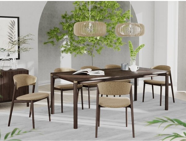 Brązowy rozkładany stół 95x180 cm Arun – Unique Furniture