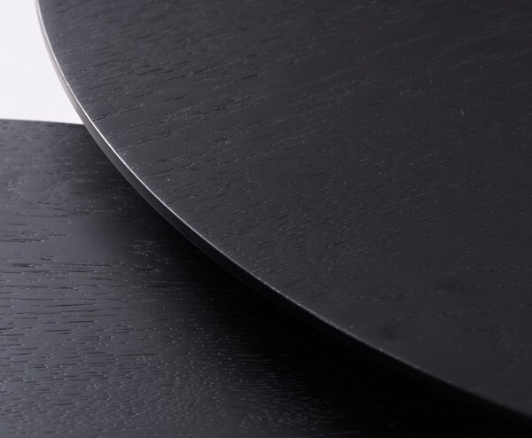 Czarne okrągłe stoliki zestaw 2 szt. ø 88 cm Adda – Unique Furniture