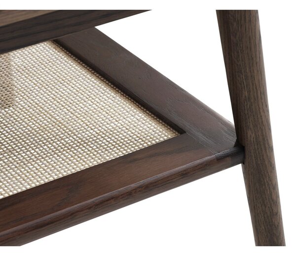 Brązowy stolik z blatem w dekorze dębu 60x120 cm Barrali – Unique Furniture