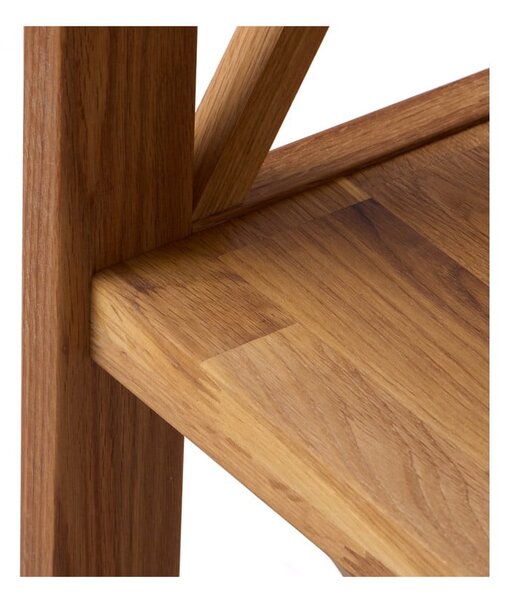 Regał z litego drewna dębowego w naturalnym kolorze 70x161 cm X-Shelf – Unique Furniture