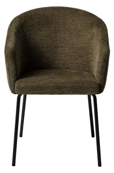 Tapicerowany fotel jadalniany z podłokietnikami w kolorze khaki Easton – Unique Furniture
