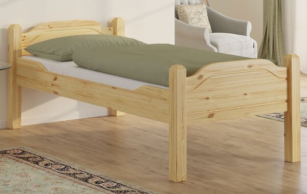 Łóżko drewniane Argento Senior : Rozmiar - 100x200, Rodzaj drewna - Sosna, Wybarwienie drewna - Sosna naturalna