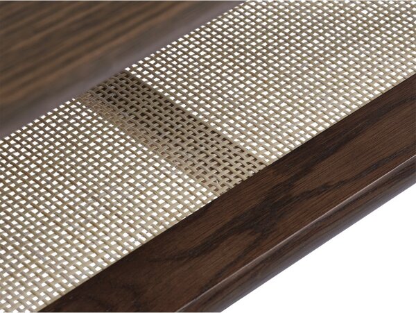 Brązowy stolik z blatem w dekorze dębu 60x120 cm Barrali – Unique Furniture