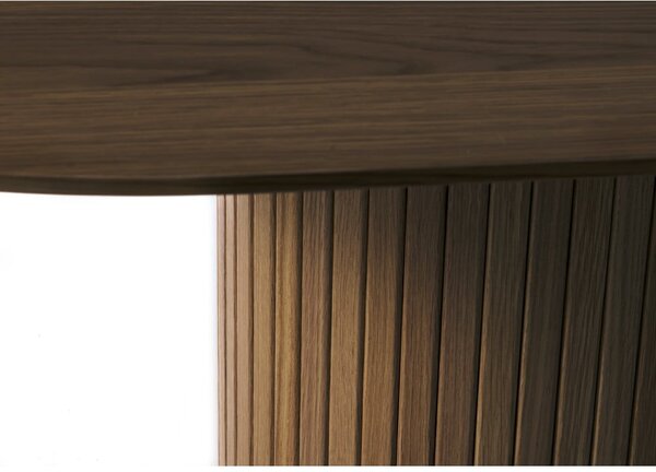 Brązowy stół z blatem w dekorze dębu 95x180 cm Nola – Unique Furniture