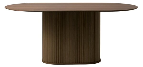 Brązowy stół z blatem w dekorze dębu 95x180 cm Nola – Unique Furniture