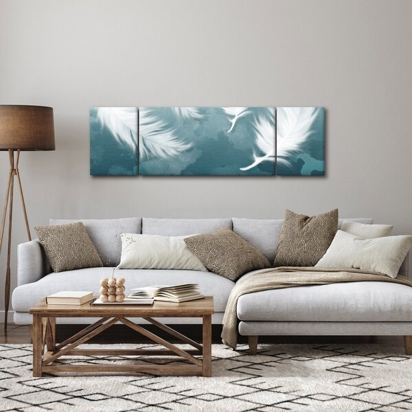 Obraz - Białe pióro (170x50 cm)