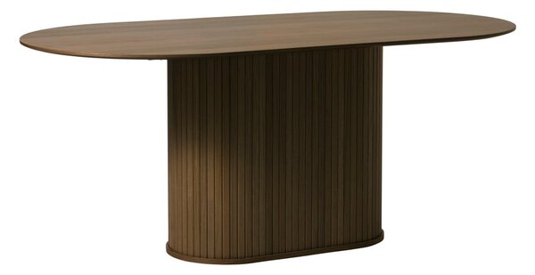 Brązowy stół z blatem w dekorze dębu 95x180 cm Nola – Unique Furniture