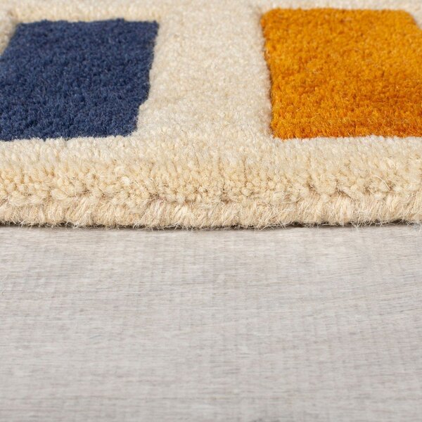Wełniany chodnik tkany ręcznie 60x230 cm Retro Blocks – Flair Rugs