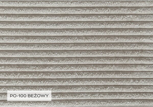 Biały sztruksowy rozkładany narożnik (prawostronny) Brave Dave – Miuform