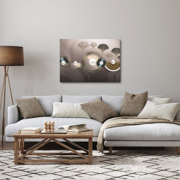Obraz - Złotobrązowa abstrakcja (70x50 cm)