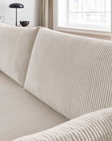 Beżowa sztruksowa rozkładana sofa 211 cm Marcel – Bobochic Paris