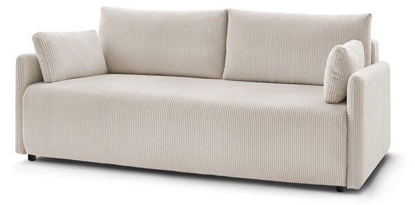 Beżowa sztruksowa rozkładana sofa 211 cm Marcel – Bobochic Paris