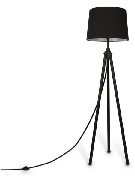 Lampa podłogowa czarna z abażurem Calvin Maytoni Z177FL-01B