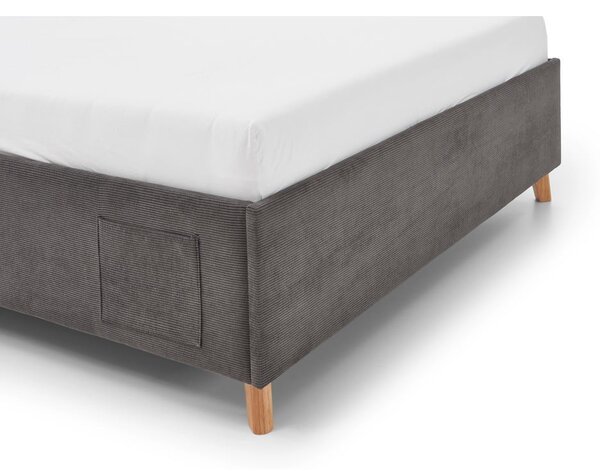 Antracytowe tapicerowane łóżko dziecięce ze schowkiem ze stelażem 120x200 cm Cool – Meise Möbel