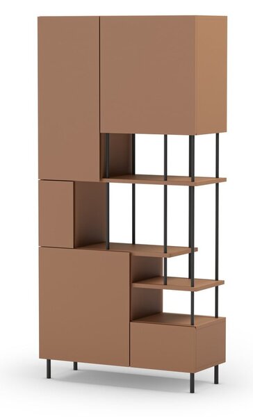 Ceglasty regał 84x175 cm Perla – Marckeric