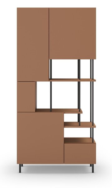 Ceglasty regał 84x175 cm Perla – Marckeric