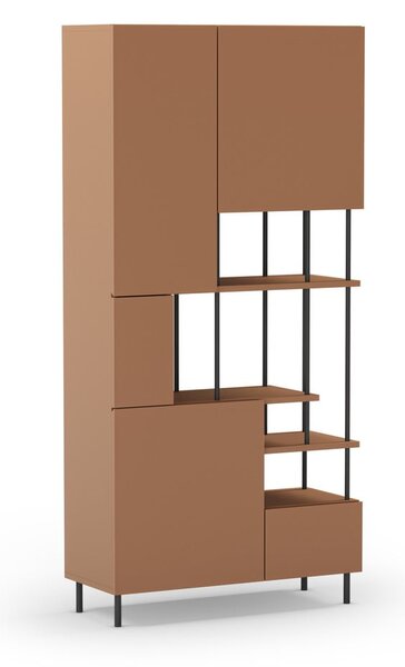 Ceglasty regał 84x175 cm Perla – Marckeric