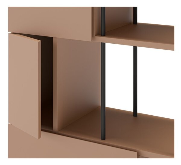 Ceglasty regał 84x175 cm Perla – Marckeric