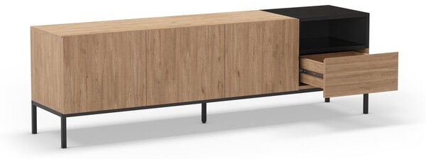 Szafka pod TV w naturalnym kolorze 180x55 cm Cailin – Marckeric