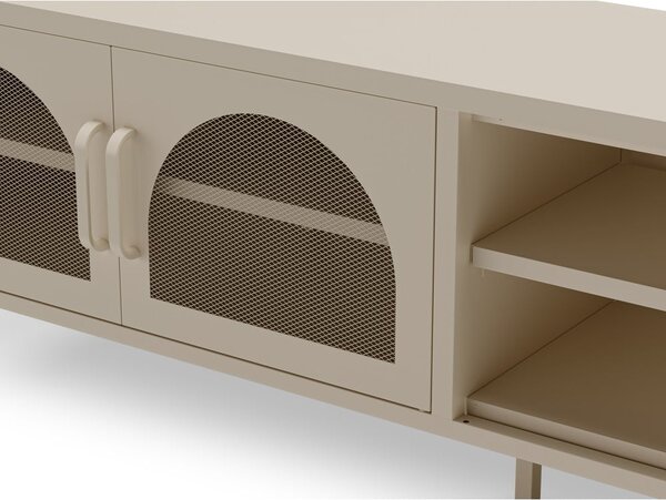 Kremowa szafka pod TV 160x50 cm Diora – Marckeric