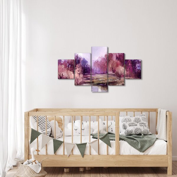 Obraz - Malarstwo pejzażowe jesienne (125x70 cm)