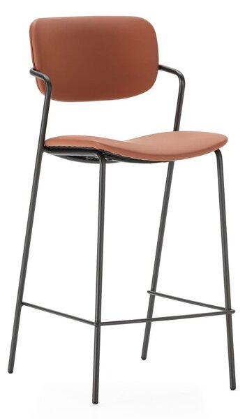 Ceglaste hokery zestaw 2 szt. (wysokość siedziska 68 cm) Maika – Marckeric